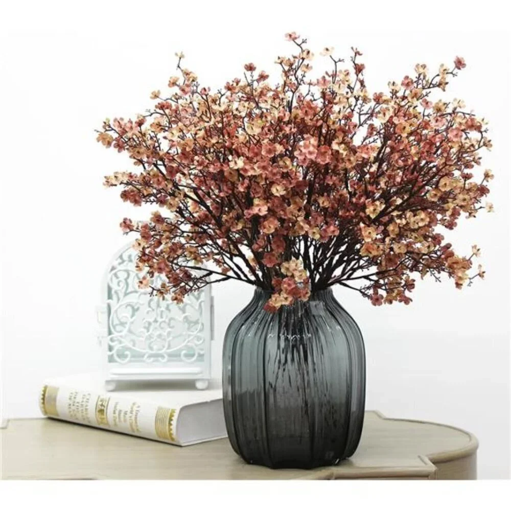 Artificial Babys Breath Flowers 6 Bundle Silk Wedding Home Decor Beige Brown